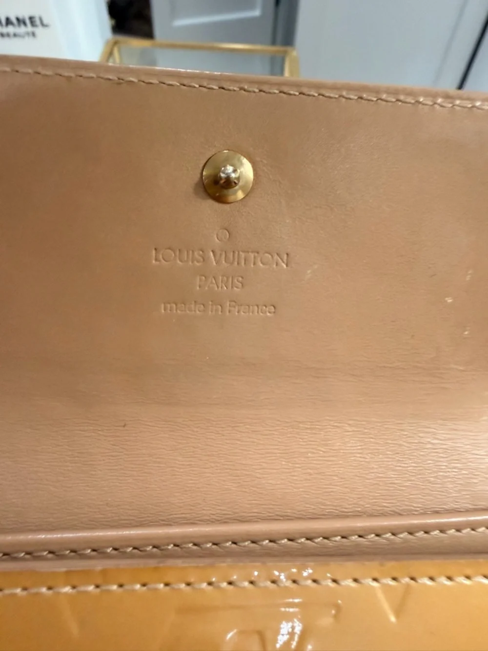 LV Vernis Patent Leather Wallet TH1015 Authentic Vintage + LV Dustie ❣️ - Picture 15 of 16